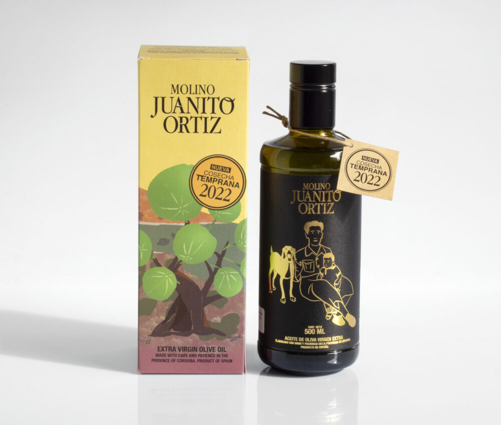 Caja regalo 1 botella 500 ml AOVE de nueva cosecha Molino Juanito Ortiz