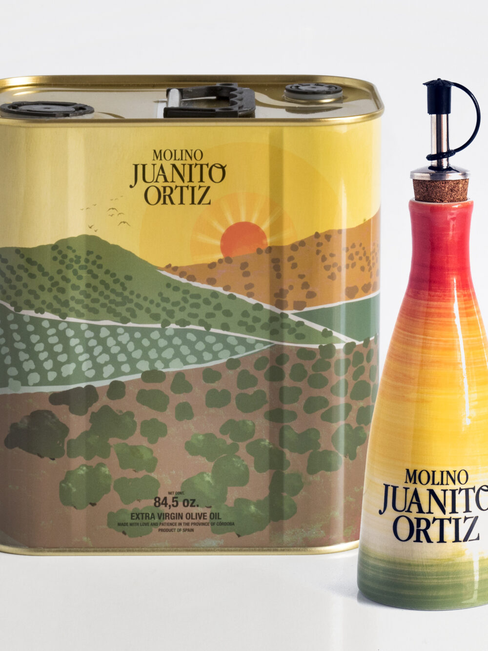 Lata 2,5 litros con aceitera Campiña de Molino Juanito Ortiz